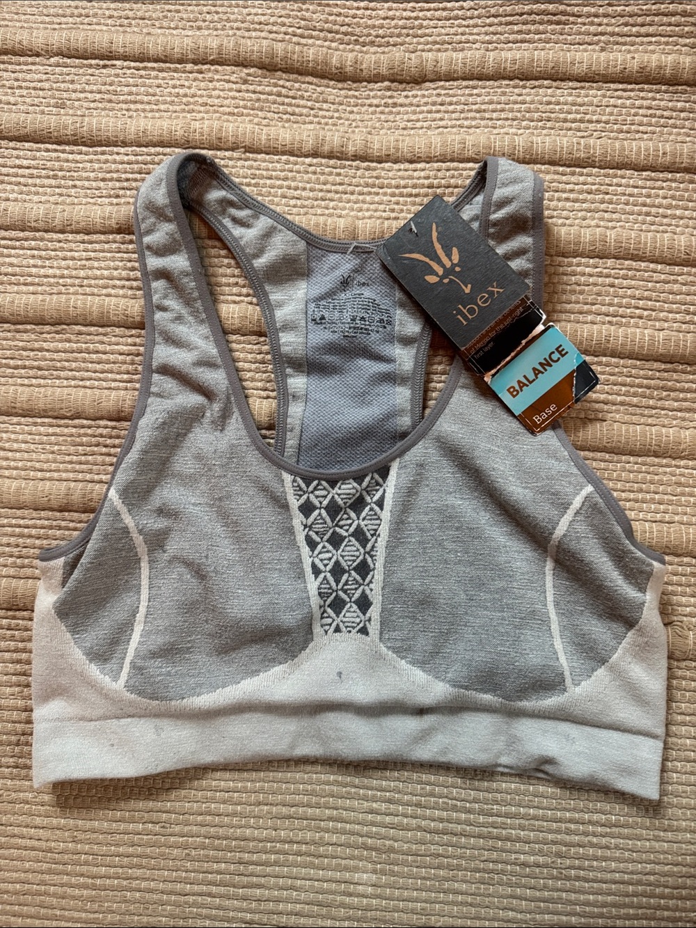 Ibex balance bra merino wool sports bra lunar gray VERY RARE NEW NWT women’s XL